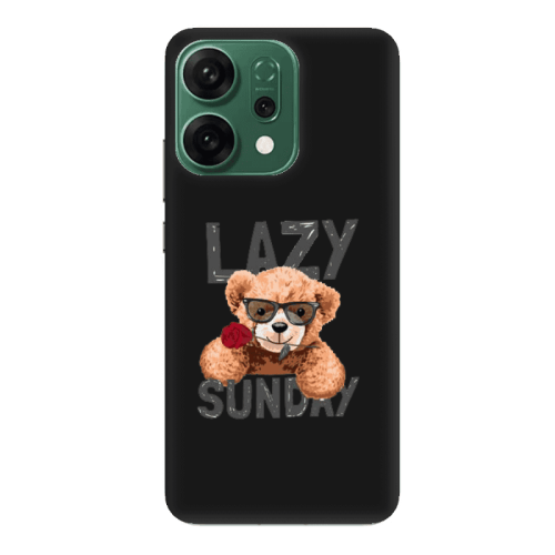 Oppo RENO 14 Lazy sunday Black Colored Silicone TPU Θήκη